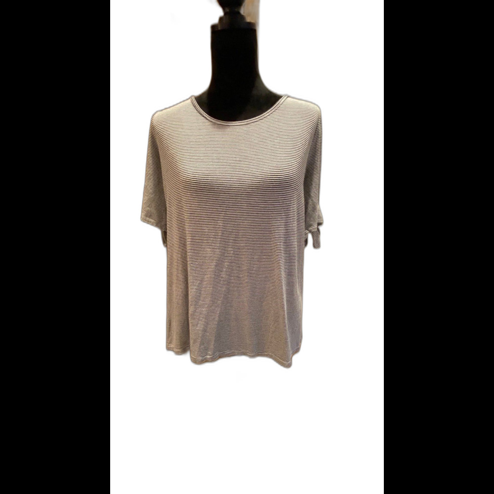 Silver Wear‎ T Shirt Plus Size 2X Top B&W Short  Sleeved Casual Comfortable